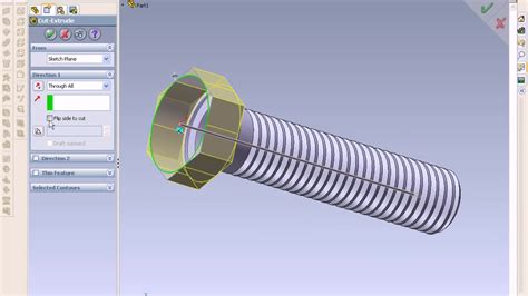 SolidWorks Tutorial How To Draw A BOLT YouTube