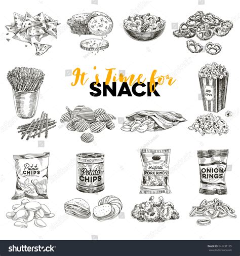 160,465 Snack Hand Drawn Illustration Images, Stock Photos & Vectors ...