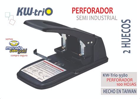 Perforador Semi Industrial Para 100 Hojas Kw Trio 9380 S 203 00 En