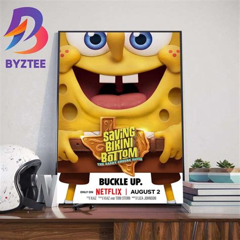 Buckle Up Saving Bikini Bottom The Sandy Cheeks Movie Official Poster Wall Decor Poster Canvas