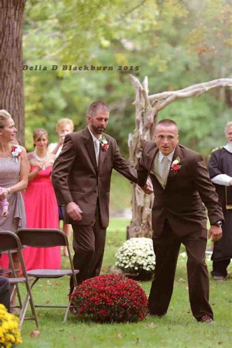 While Walking His Daughter Down The Aisle Dad Pulls Her Stepdad From