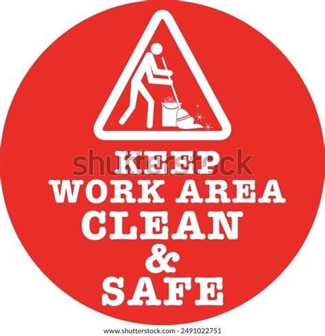 work area clean safe vector stock vector royalty