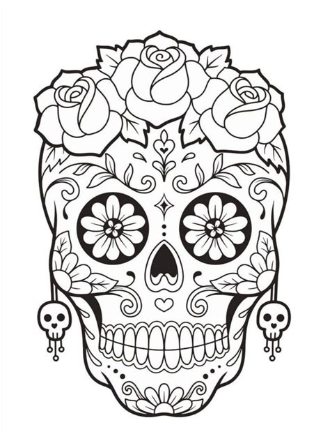 Dia De Los Muertos Esqueleto Para Colorear