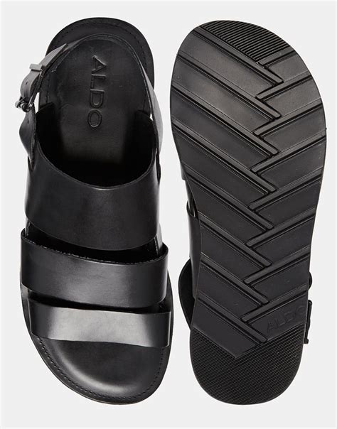 Aldo Alaydia Leather Sandals In Black For Men Lyst