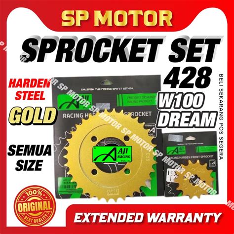 AJI RACING 428 EX5 Gold Harden Sprocket ORIGINAL Dream High Power HP