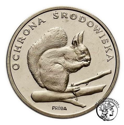 PRL PRÓBA Nikiel 500 złotych 1985 Wiewiórka st L archiwum niemczyk pl