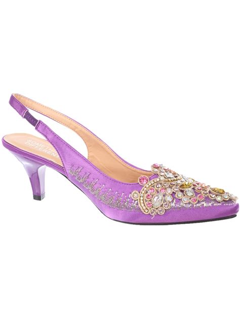 Buy Purple Sling Back Shoes In Stock