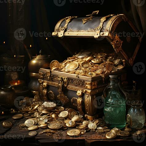 Realistic pirate treasure chest ai 29334039 Stock Photo at Vecteezy