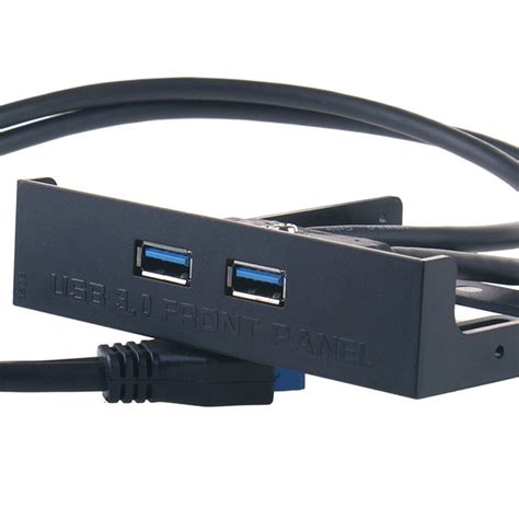 20 Pin Dual Ports USB 3 0 Adapter Connector Front Panel ABS 3 5 Inches