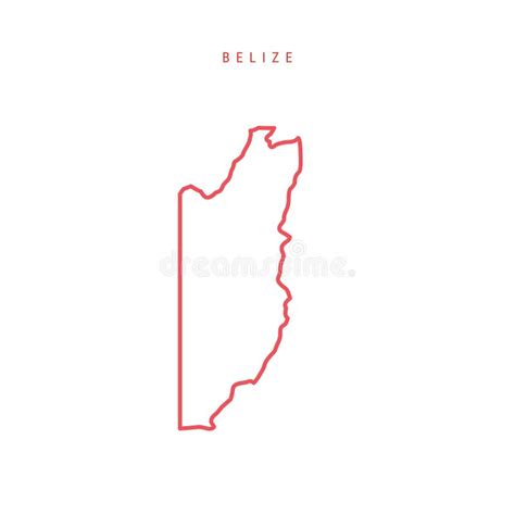 Belize Editable Outline Map Vector Illustration Stock Vector