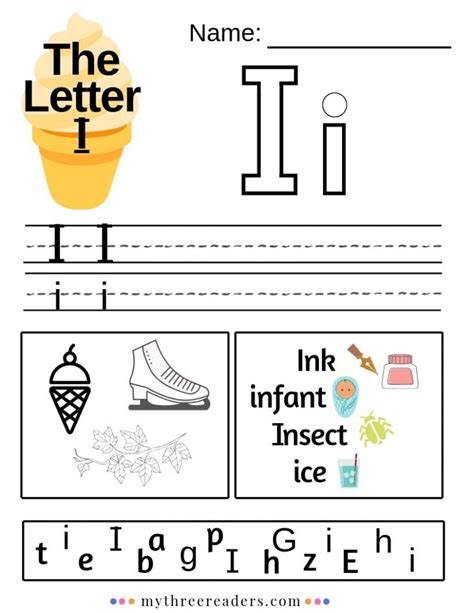 Letter I Worksheets for Kindergarten with Songs, Activities & Freebies