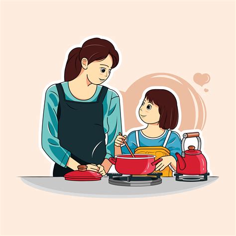 Clipart Mother Cooking