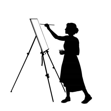 220 Art Easel Silhouette Stock Illustrations Royalty Free Vector