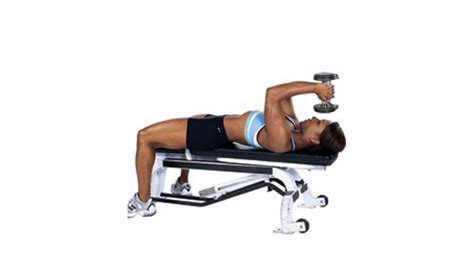 Dumbbell lying triceps extension | Muscle & Fitness