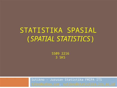 Ppt Modul Ke Pengantar Statistika Spasial Dokumen Tips