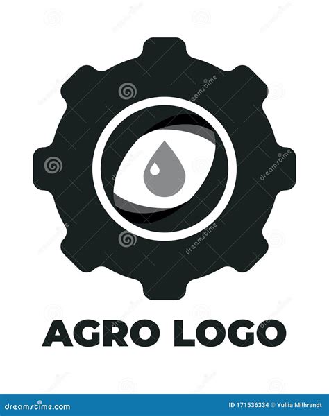 Agro Icon For Logo Vector Gray Black Isolated Illustration Stock