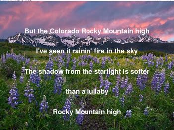 John Denver's "Rocky Mountain High" Sing-Along by Emily Blinn | TpT