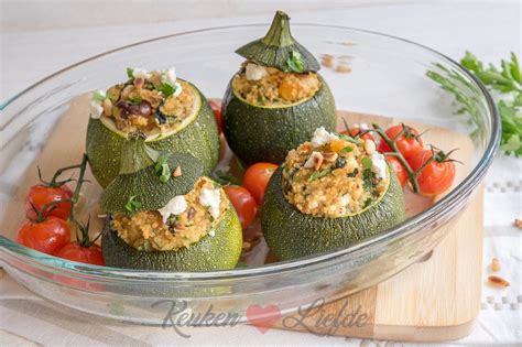 Gevulde Bolcourgette Met Couscous En Feta Keukenliefde