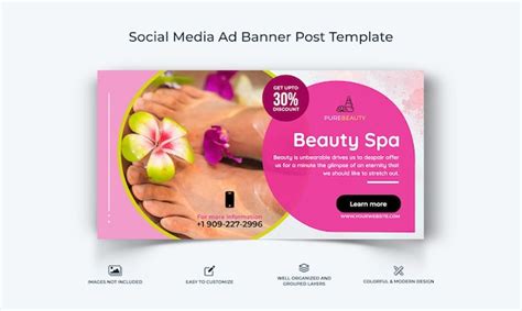 Premium Vector Spa Salon Facebook Ad Banner Template