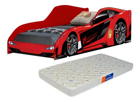 Cama Carro Vermelho Colchão Iantil Pronta Hot Wheels MercadoLivre