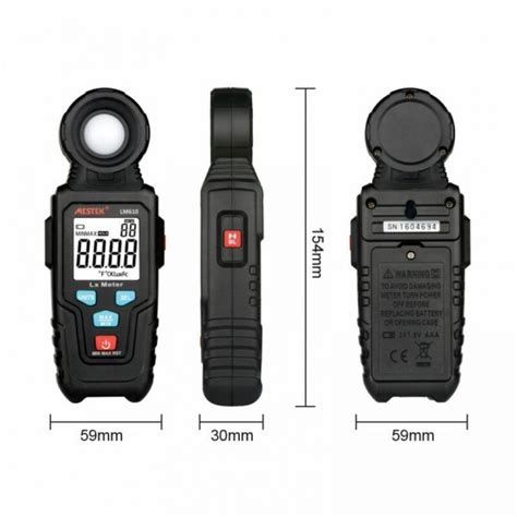 LM610 Illuminometer Light Meter 100 000 LUX Digital Luxmeter Luminance