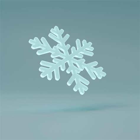 Copo De Nieve 3d Icono 3d Rendido Foto Premium