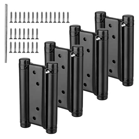 Pairs Of Matte Black Cafe Saloon Door Hinges Double Action