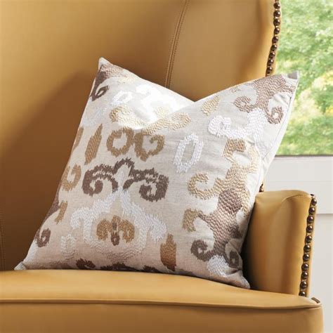 Anna Embroidered Ikat Throw Pillow Grandin Road