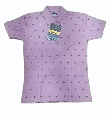 Charvee Men Lavender Cotton Lycra T Shirt At Rs Men Collar T