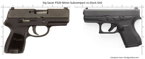 Sig Sauer P Nitron Subcompact Vs Glock G Size Comparison Handgun