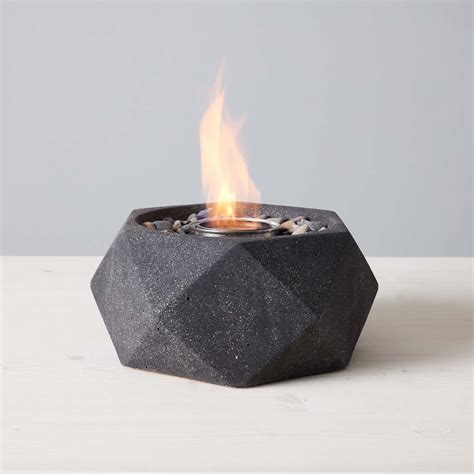 Amazon TerraFlame Geo Fire Bowl Table Top Portable Concrete