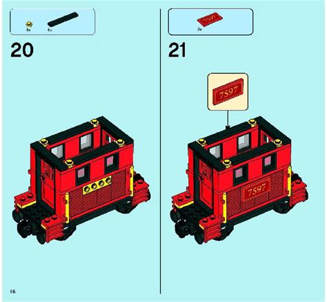 LEGO Western Train Chase Instructions 7597, Toy Story