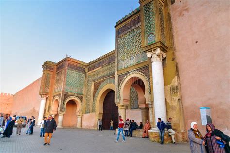 Gate Bab Mansour in Meknes, Morocco. Editorial Photo - Image of ancient ...