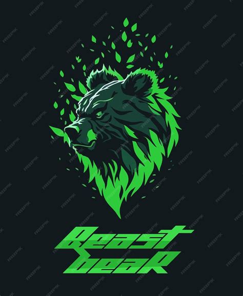 Premium Vector | Beast bear esport gaming logo