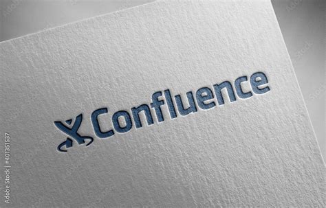 Confluence logo icon paper texture Stock Photo | Adobe Stock