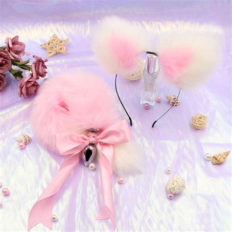 Stimulateur Plug Chapelet Rose Plug Anal En Forme De Queue De