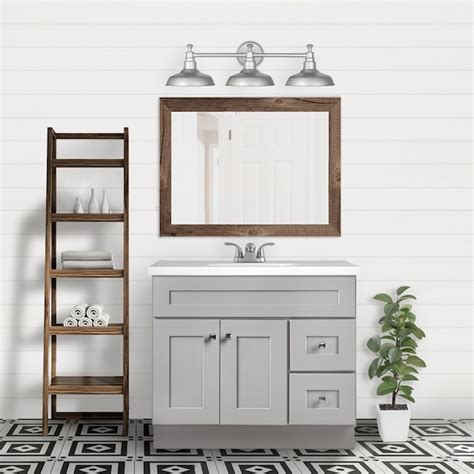 Design House Brookings 36 In Gray Bathroom Vanity Base Cabinet Without