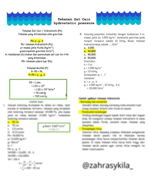 Solution Tekanan Zat Cair Studypool