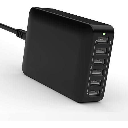 USB Desktop Charger 60W 12A 6 Port USB Charging Station Multi Ports