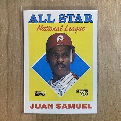 1988 TOPPS JUAN SAMUEL PHILADELPHIA PHILLIES 398 EBay