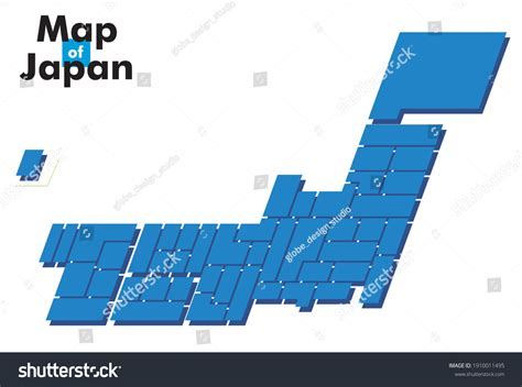 Simplified Japanese Map Symbols Illustrations Prefectures Vector Có