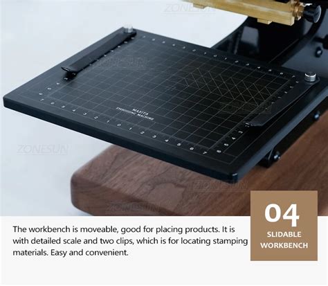 ZONESUN Manual Hot Stamping Machine With Positioning Slider