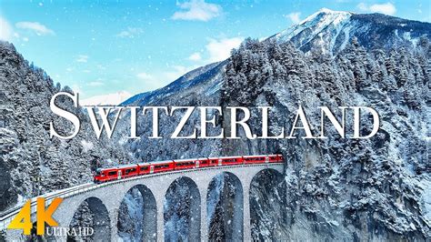 Switzerland Winter 4K - Beautiful Nature Scenery With Relaxing Music ...