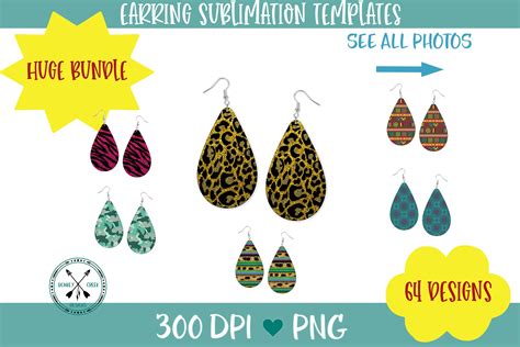 Printable Digital Download Silhoutte Png Sublimation Earring Template