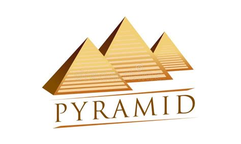 Egyptian Pyramids Vector Logotype Stock Illustration Illustration Of