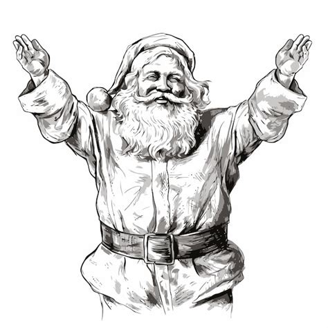 Premium Vector Sketch Of Santa Claus
