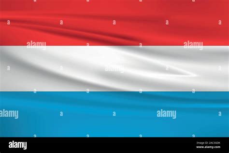 Ondeando la bandera de Luxemburgo colores oficiales y la relación