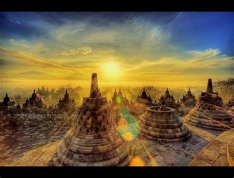 On Black: borobudur sunrise by alex hanoko [Large]