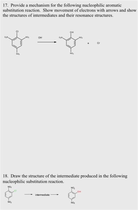 Solved Provide a mechanism for the following nucleophilic | Chegg.com 