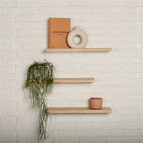 Solid Oak Floating Shelf Natural Oakguys